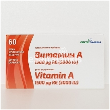 Maisto papildas A vitaminas 60kap. "PHYTOPHARMA"