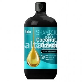 BIO NATURELL šampūnas plaukams su kokosų aliejumi ir Omega 3, 946 ml.