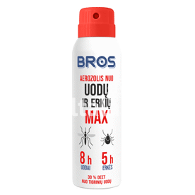 BROS aerozolis nuo uodų ir erkių MAX II, 90 ml.