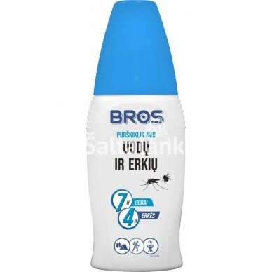 BROS Purškalas nuo uodų ir erkių, 100 ml.