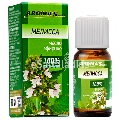 Citrininių melisų eterinis aliejus, 10 ml.