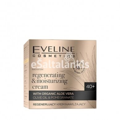 EVELINE COSMETICS Regeneruojamasis - drėkinamasis veido kremas 40+, 50 ml.