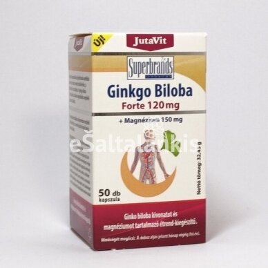 Maisto papildas Ginkgo Biloba Forte + Magnis 50 kap. "JutaVit'