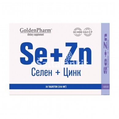 Golden Pharm Selenas + Cinkas, 30 tab.