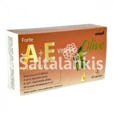 HERBIN Vitaminai A + E olive forte extra strong, 60 kap.