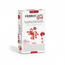 Maisto papildas FERROCAPS geležies papildas su CoQ10 ir vitaminais, 60 kap.