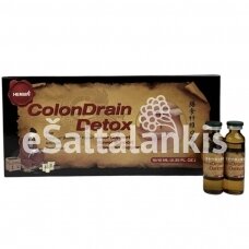 Maisto papildas Herbin Colondrain Detox fermentai, skaidulos, artišokas, topinambas, 10 buteliukų