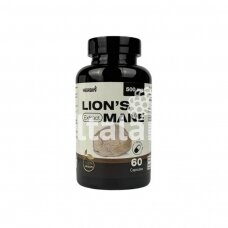 Maisto papildas Herbin Lions Mane Liūto karčių grybo ekstraktas 500 mg, 60 kap.