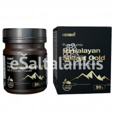 Maisto papildas Išgrynintas Himalajų Mumio (Shilajit) Gold 100 % ekstrakto miltelių, 50g.