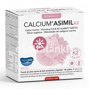 Maisto papildas CALCIUM‘ASIMIL K2+D3  kaulams, raumenims, 30 pakelių
