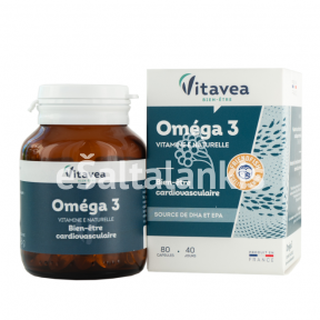 Maisto papildas OMEGA 3 su natūralios kilmės vitaminu E, 80 kap.