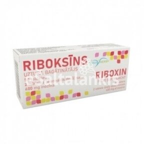 Maisto papildas Riboksinas (inozinas) 200 mg, 50 tab.