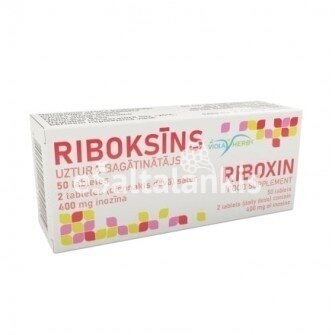 Maisto papildas Riboksinas (inozinas) 200 mg, 50 tab.