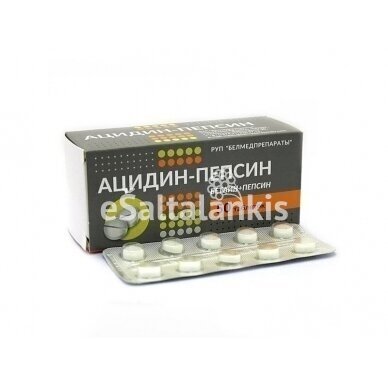 Maisto papildas ACIDIN - PEPSIN 50tab. po 0,25g.