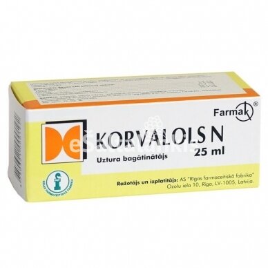 Maisto papildas Korvalols N, 25 ml.