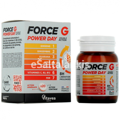 Maisto papildas Vitavea Force G Power Day, 20 tab. Tikras energijos užtaisas visai dienai!