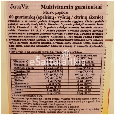 Maisto papildas Multivitamin guminukai 60vnt. "JutaVit" 1