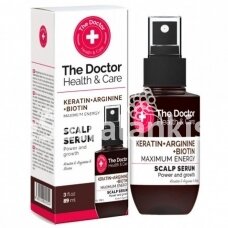 The doctor maksimali energija galvos odos serumas keratinas + argininas + biotinas, 89 ml.