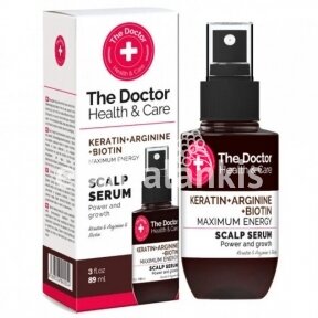 The doctor maksimali energija galvos odos serumas keratinas + argininas + biotinas, 89 ml.