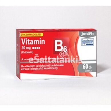 Maisto papildas Vitaminas B6 60tab. "JutaVit"